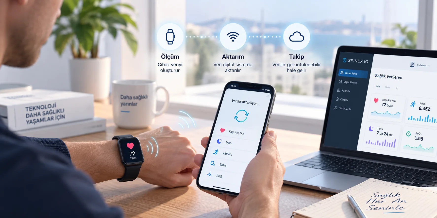 How are health data transferred to digital systems?
